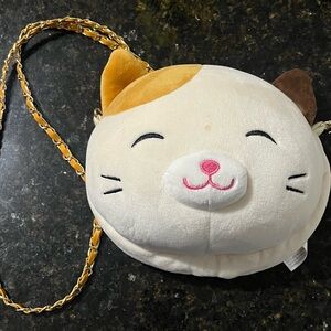 Cute Cat Face Plush Crossbody Bag